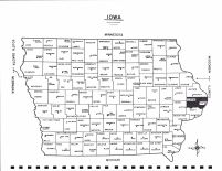 Iowa State Map, Clinton County 1981